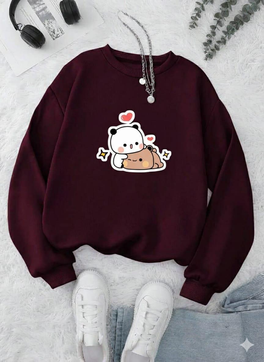 Cute Bears Sweatshirt | Maroon