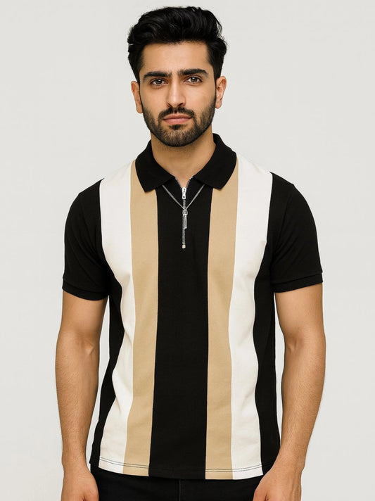 Mens premium double decker polo shirt