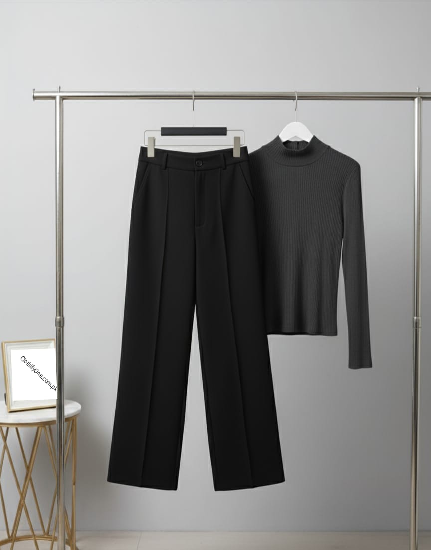 Steal Grey High-neck & Black Flapper