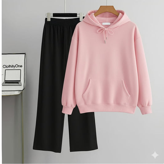 Baby Pink Hoodie & Black Flapper Combo