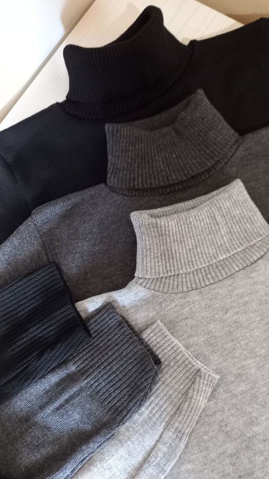 Pack of 3 High Neck Ribbed