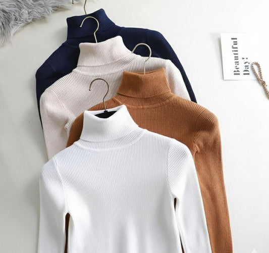 Pack of 4 High Neck Ribbed