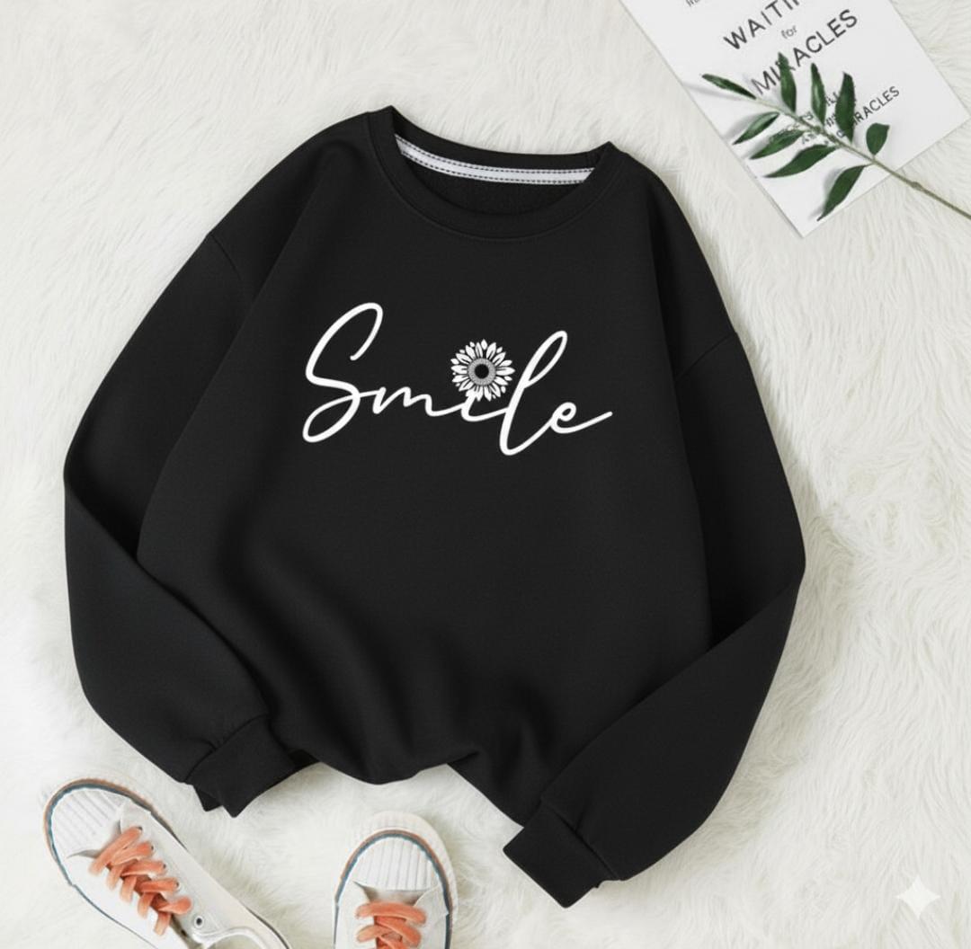 Smile Sweatshirt | Black