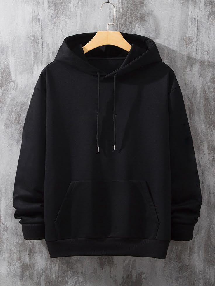 Plain Black Hoodie