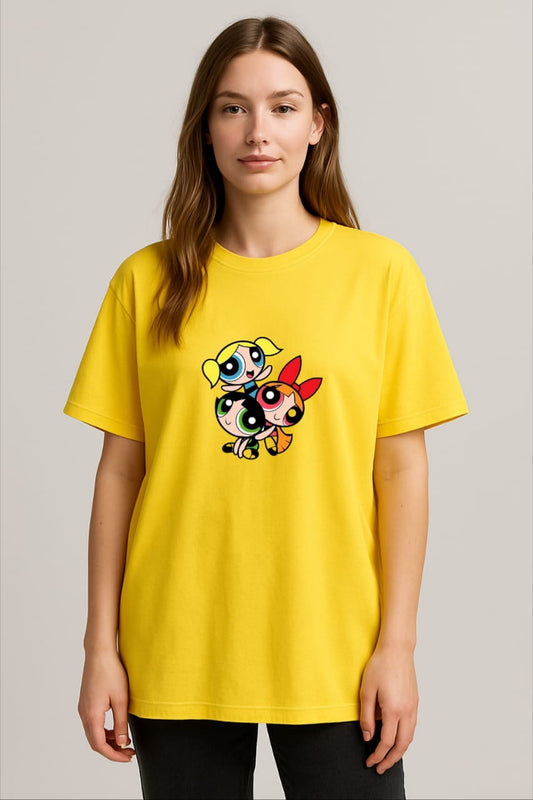 Oversized tee for women | Yellow